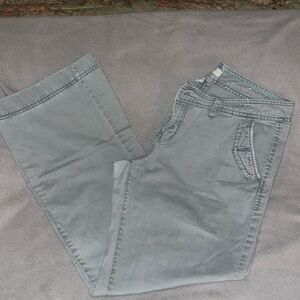 Women’s gray/green bootcut pants